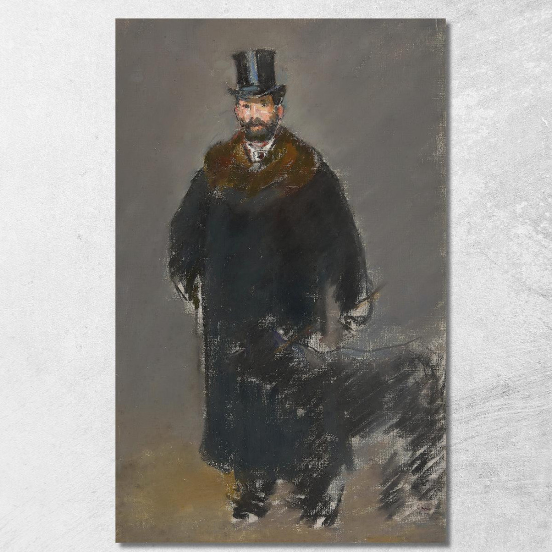 L'Uomo Con Il Cane Édouard Manet emt127 quadro stampato su tela