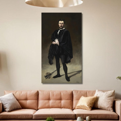 L'Attore Tragico Rouvière Nel Ruolo Di Amleto Édouard Manet emt140 quadro stampato su tela