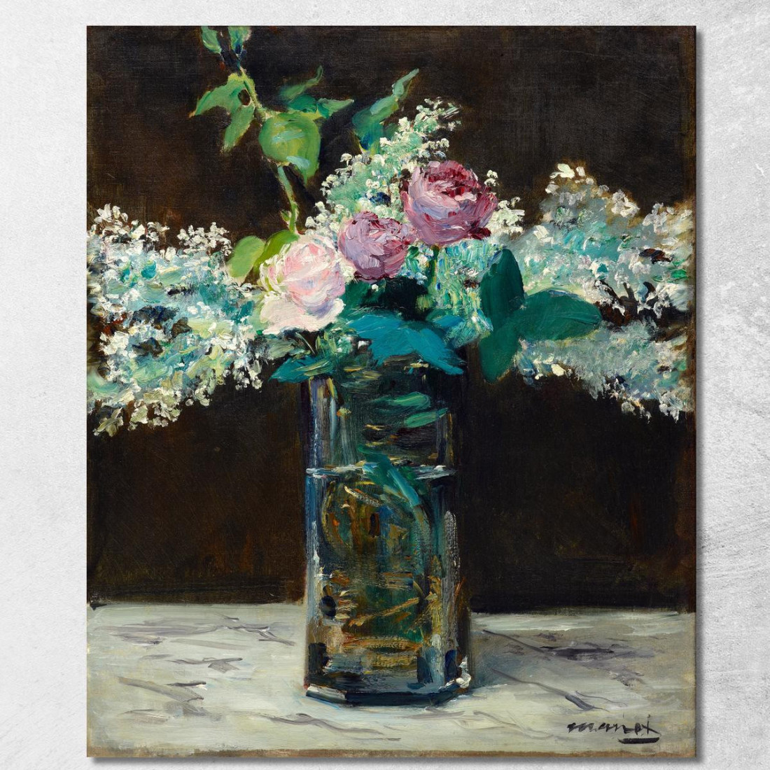 Vaso Di Lillà Bianchi E Rose Édouard Manet emt143 quadro stampato su tela
