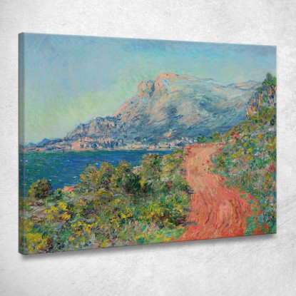 La Strada Rossa Vicino A Mentone Claude Monet mnt260 quadro stampato su tela