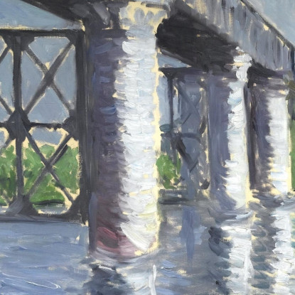 Die Seine Und Die Eisenbahnbrücke Von Argenteuil Die Seine Und Die Eisenbahnbrücke Von Argenteuil Gustave Caillebotte drucken au