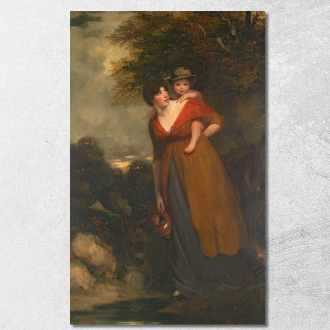 Mrs. Richard Brinsley Sheridan Hester Jane Ogle And Her Son Charles Brinsley Sheridan John Hoppner canvas print