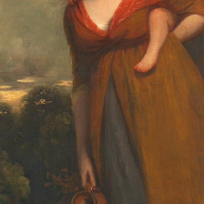 Mrs. Richard Brinsley Sheridan Hester Jane Ogle And Her Son Charles Brinsley Sheridan John Hoppner canvas print