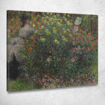 Signore In Fiori Claude Monet mnt264 quadro stampato su tela