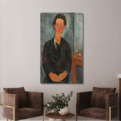 Il Signor Chaim Soutine Amedeo Modigliani amd11 quadro stampato su tela