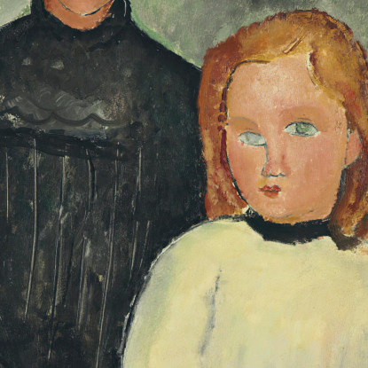 Le Due Ragazze Amedeo Modigliani amd32 quadro stampato su tela