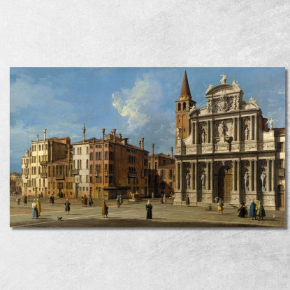 Campo Santa Maria Zobenigo Venice 2 Canaletto cnl9 quadro stampato su tela