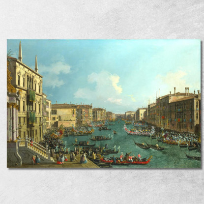 Una Regata Sul Canal Grande Canaletto cnl11 quadro stampato su tela