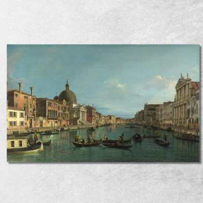 Il Canal Grande Con S. Simeone Piccolo Canaletto cnl19 quadro stampato su tela