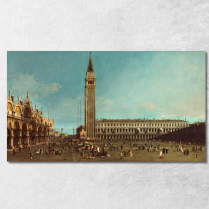 The Piazza San Marco Venice Canaletto cnl21 quadro stampato su tela