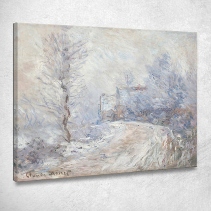 L'Ingresso A Giverny Sotto La Neve Claude Monet mnt276 quadro stampato su tela