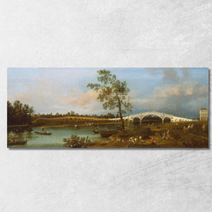 Vecchio Ponte Di Walton Canaletto cnl34 quadro stampato su tela