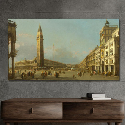Piazza San Marco Guardando A Sud E Ad Ovest Canaletto cnl35 quadro stampato su tela