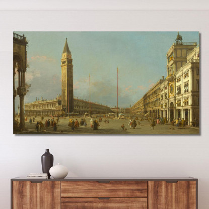 Piazza San Marco Guardando A Sud E Ad Ovest Canaletto cnl35 quadro stampato su tela