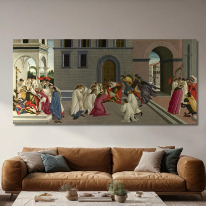 Tre Miracoli Di San Zanobi Sandro Botticelli sbt5 quadro stampato su tela