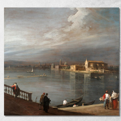 San Cristoforo San Michele And Murano From The Fondamenta Nuove Venice Canaletto cnl39 quadro stampato su tela