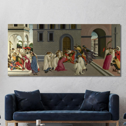 Tre Miracoli Di San Zanobi Sandro Botticelli sbt5 quadro stampato su tela