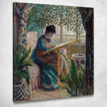 Madame Monet Ricama Camille All'Artigianato Claude Monet mnt278 quadro stampato su tela