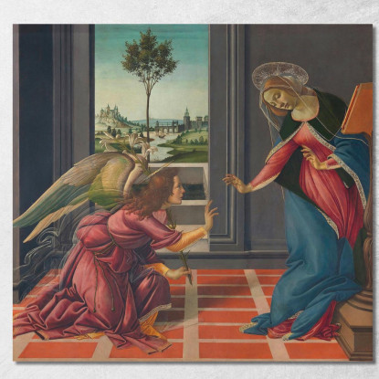 Annunciazione Sandro Botticelli sbt12 quadro stampato su tela