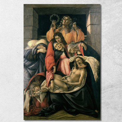 Compianto Sul Cristo Morto. Sandro Botticelli sbt15 quadro stampato su tela