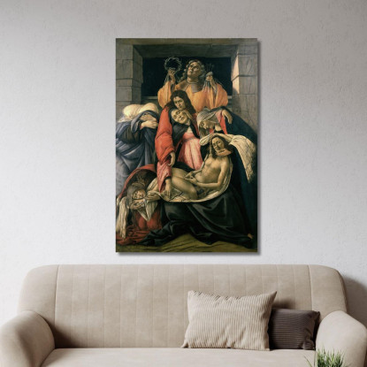 Compianto Sul Cristo Morto. Sandro Botticelli sbt15 quadro stampato su tela