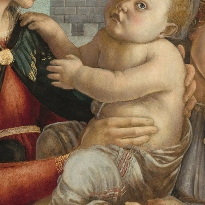 Madonna Col Bambino E Angeli Sandro Botticelli sbt19 quadro stampato su tela