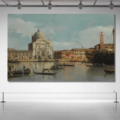 Una Veduta Delle Chiese Del Redentore E Di San Giacomo Canaletto cnl56 quadro stampato su tela
