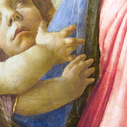 Madonna Col Bambino E Due Angeli Sandro Botticelli sbt23 quadro stampato su tela