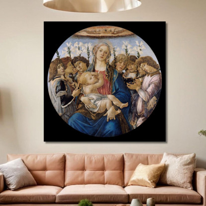 Maria Con Il Bambino E Angeli Cantanti Sandro Botticelli sbt24 quadro stampato su tela