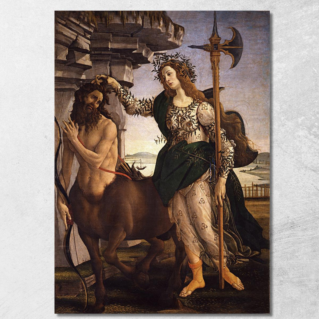 Pallade E Il Centauro Sandro Botticelli sbt25 quadro stampato su tela