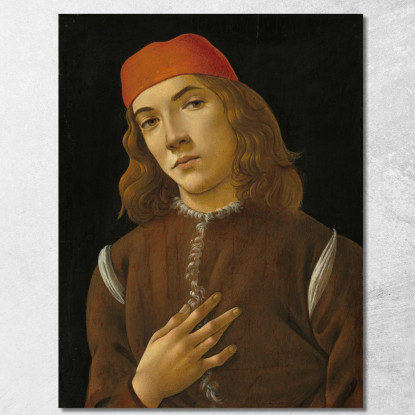 Ritratto Di Un Giovane Sandro Botticelli sbt28 quadro stampato su tela