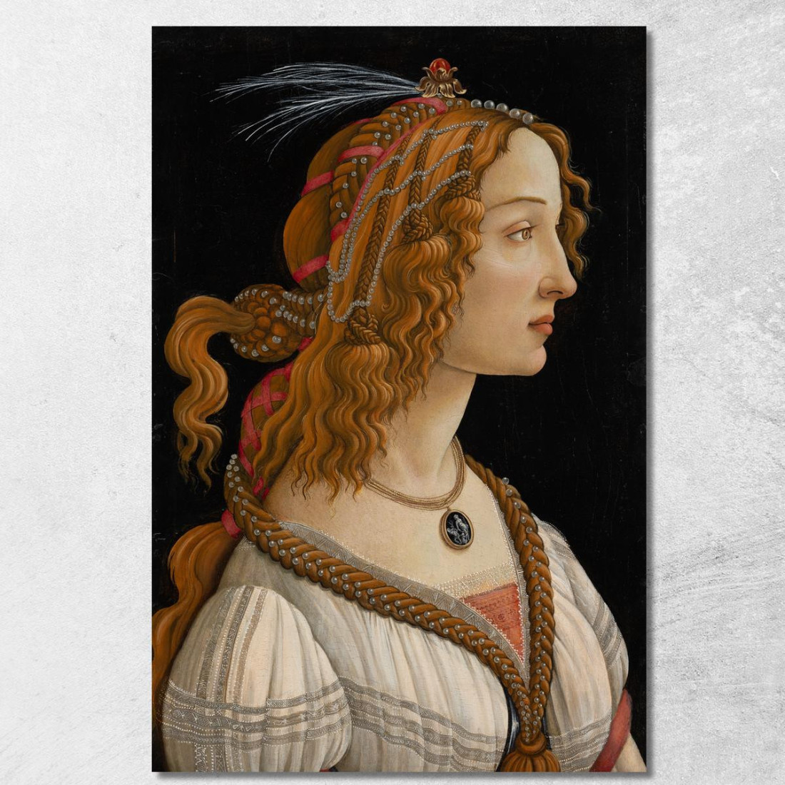 Portrait Of Simonetta Vespucci As Nymph Sandro Botticelli sbt29 quadro stampato su tela