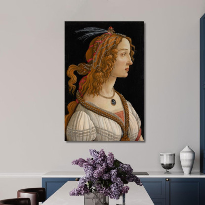 Portrait Of Simonetta Vespucci As Nymph Sandro Botticelli sbt29 quadro stampato su tela