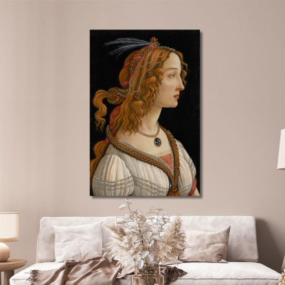 Portrait Of Simonetta Vespucci As Nymph Sandro Botticelli sbt29 quadro stampato su tela