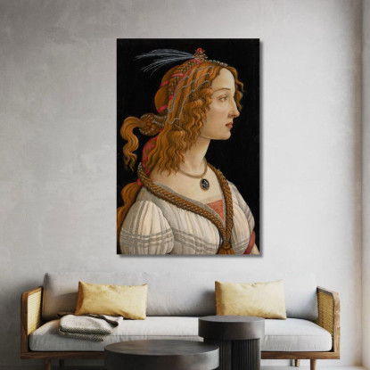 Portrait Of Simonetta Vespucci As Nymph Sandro Botticelli sbt29 quadro stampato su tela