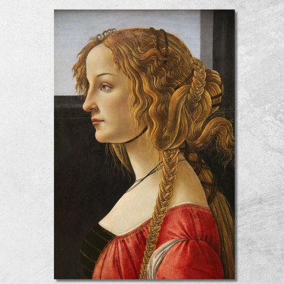 Sandro Botticelli Ritratto Di Profilo Di Una Ragazza Forse Simonetta Vespucci Sandro Botticelli sbt31 quadro stampato su tela