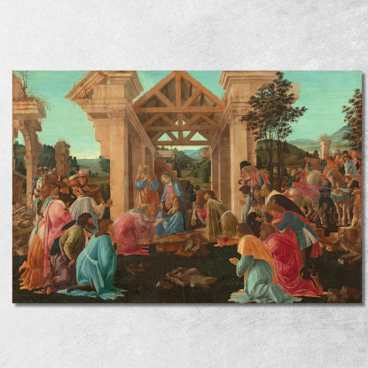 L'Adorazione Dei Magi Sandro Botticelli sbt35 quadro stampato su tela