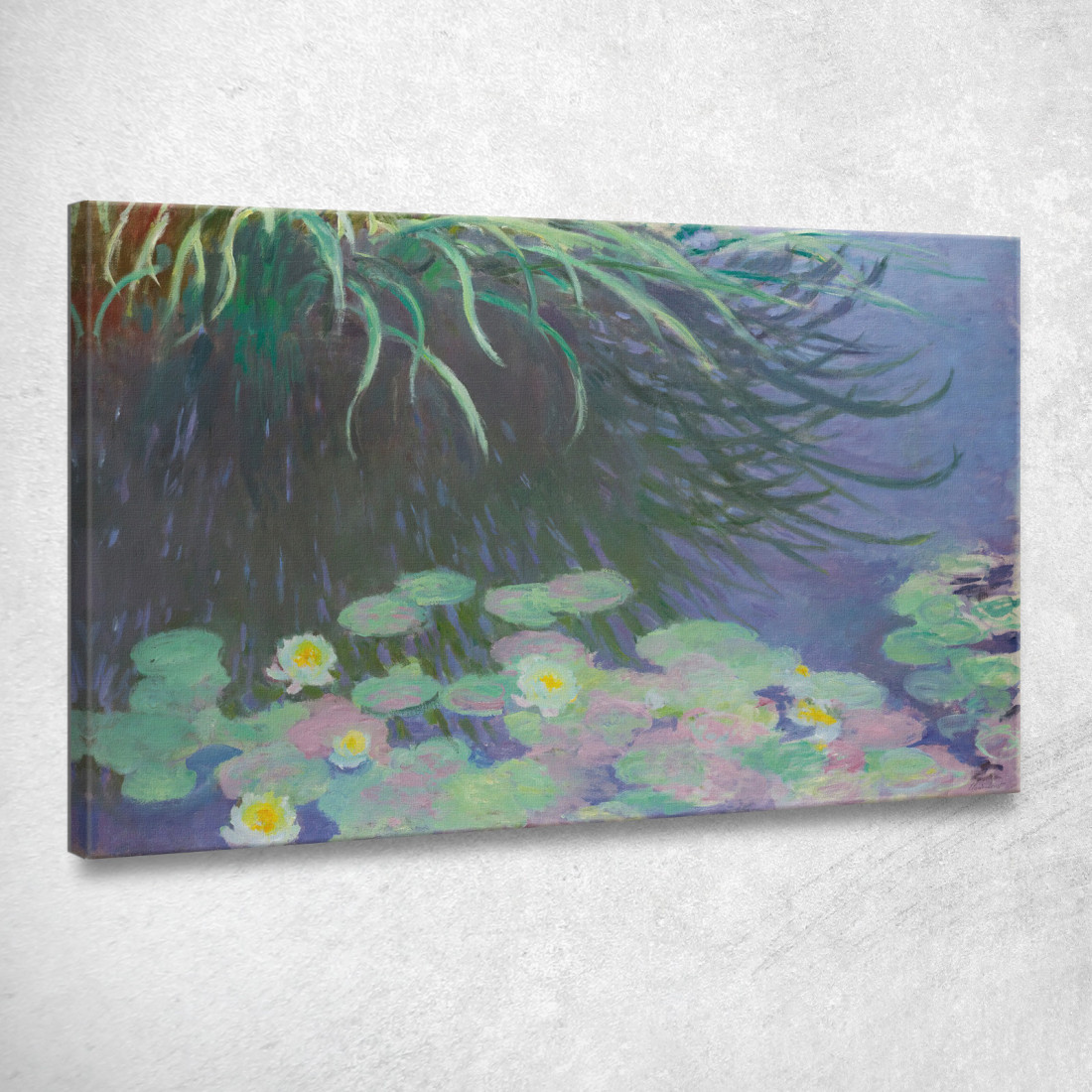 Ninfee Con Riflessi Di Erbe Alte Claude Monet mnt285 quadro stampato su tela