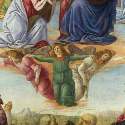 L'Incoronazione Della Vergine Sandro Botticelli sbt37 quadro stampato su tela