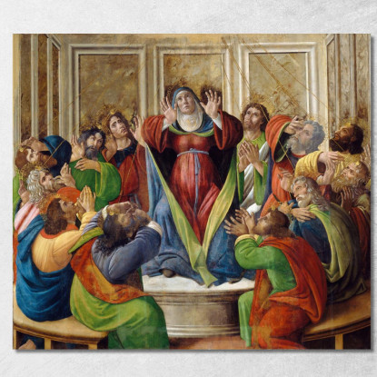 La Discesa Dello Spirito Santo Sandro Botticelli sbt38 quadro stampato su tela