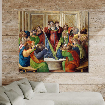 La Discesa Dello Spirito Santo Sandro Botticelli sbt38 quadro stampato su tela