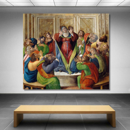 La Discesa Dello Spirito Santo Sandro Botticelli sbt38 quadro stampato su tela