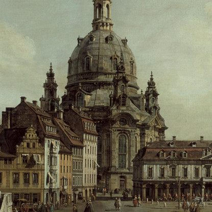 Veduta Del Neumarkt Di Dresda Dallo Jüdenhofe Canaletto cnl73 quadro stampato su tela