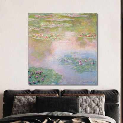 Ninfee Claude Monet mnt286 quadro stampato su tela