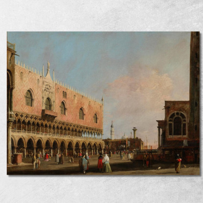 Vista Della Piazzetta San Marco Guardando Verso Sud Canaletto cnl74 quadro stampato su tela