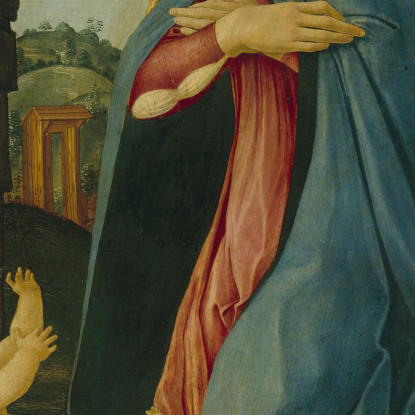 La Vergine Che Adora Il Bambino Sandro Botticelli sbt41 quadro stampato su tela