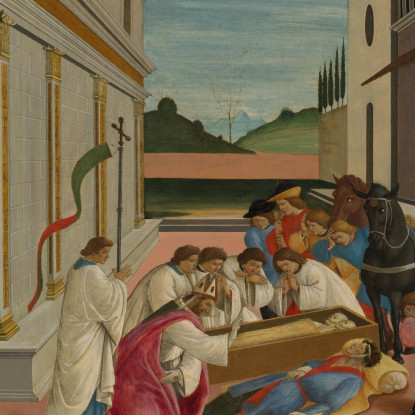 Tre Miracoli Di San Zanobi Sandro Botticelli sbt43 quadro stampato su tela