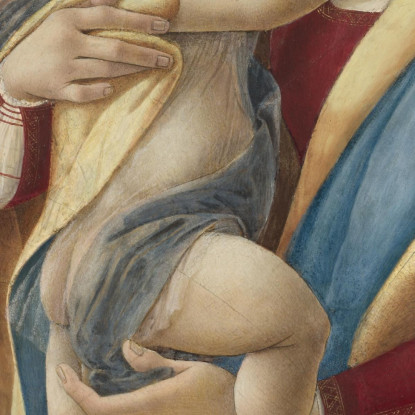 Madonna Col Bambino E San Giovanni Battista Sandro Botticelli sbt46 quadro stampato su tela