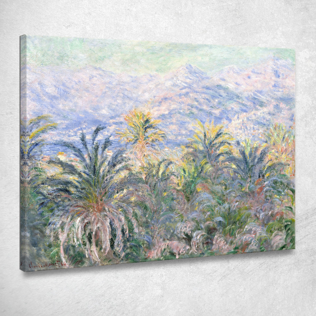 Palme A Bordighera 1884 Claude Monet mnt288 quadro stampato su tela