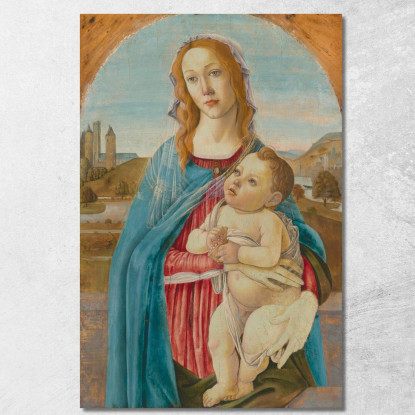 Vergine Col Bambino Sandro Botticelli sbt48 quadro stampato su tela